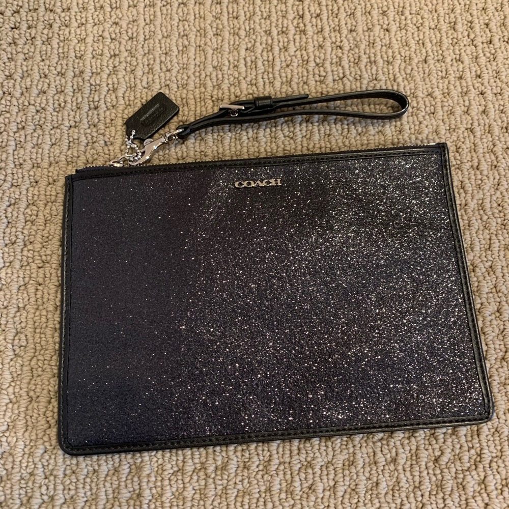Coach black sparkly wristlet - EXCELLENT condition